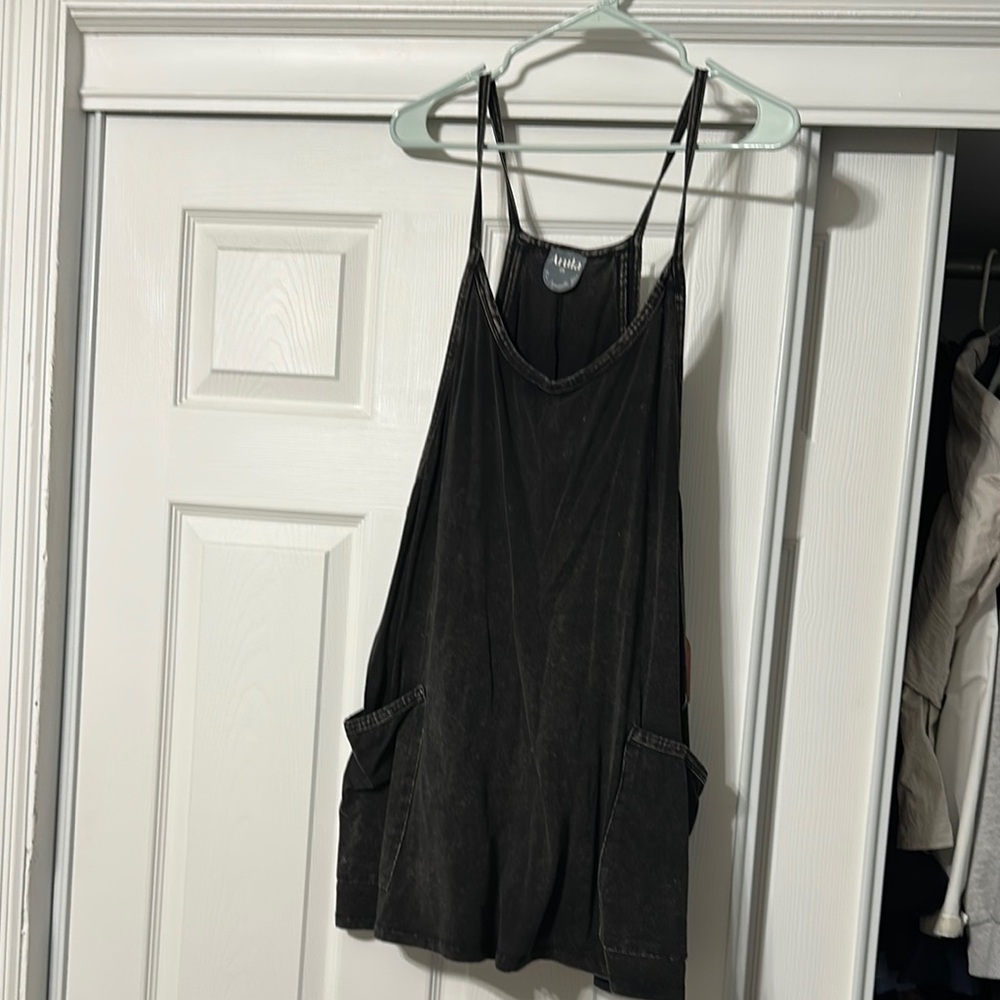 ARULA Black athleisure romper
